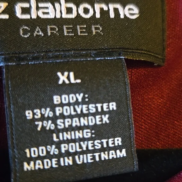 Liz Claiborne-Burgundy squared print dress pollover Sz XL NWT. - Picture 10 of 10